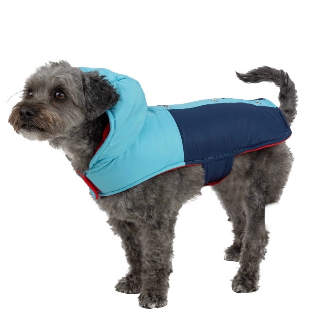 NWOT | Pet Supplies Plus | Fall Apparel Blue Hooded Jacket | Blue/Red | XS